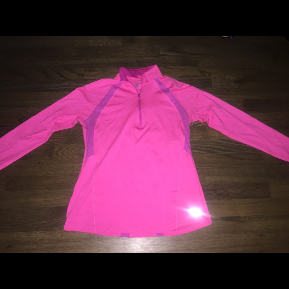 Hot pink 1/4 zip pullover